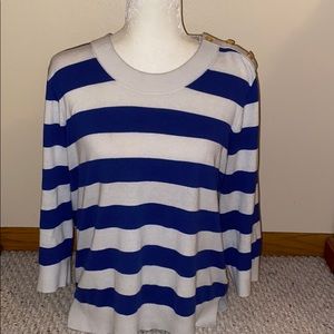Kate Spade cotton cashmere striped top XL